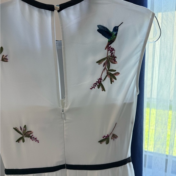 White Asymmetrical Ruffled Dress - Picture 8 of 8